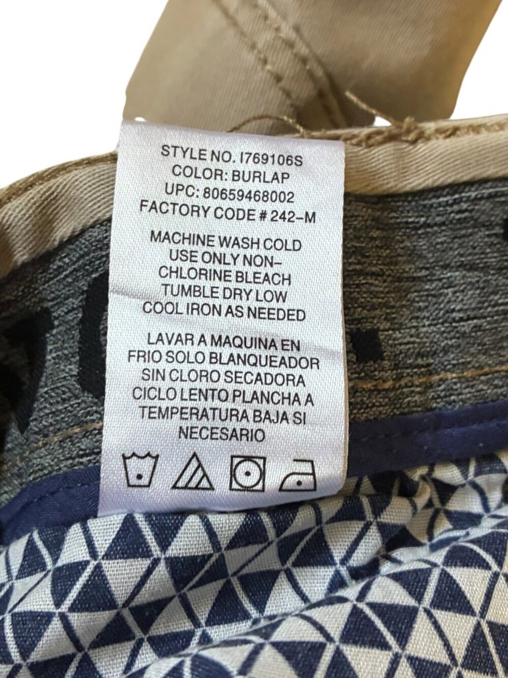 Iron Co Mens Burlap Brown Casual Pants Size 38x30 Cotton & Spandex Blend Comfort - Picture 12 of 16